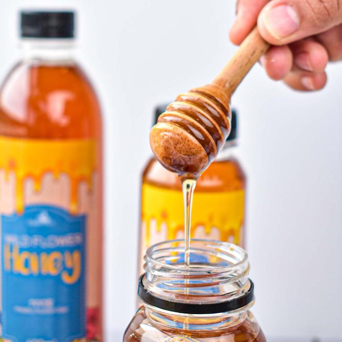 1e9515af_b25f3b37215b4ea494437277ed9e1919 Grains N Co Wild Flower Honey / Madu Hutan Liar Murni - 250 Ml - Image 3