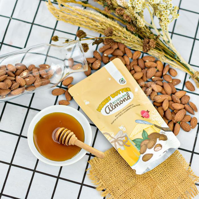 4ed0a4eb_5a51041db13f486da2744711f8706147 Honey Butter Roasted Almond ( Almond Panggang Mentega Madu ) 100 Gr kacang korea peanut - Image 2