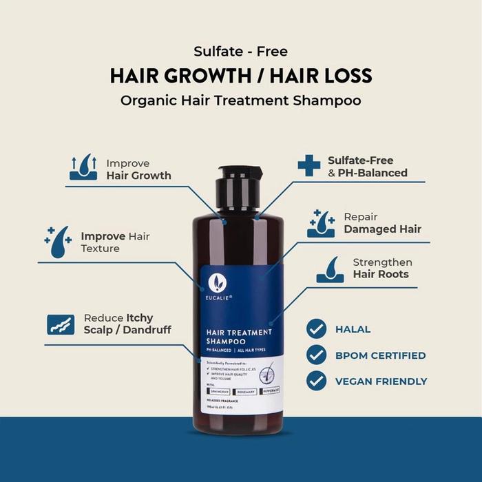 715e854f_3c50d958350f458bad73a85338671cf6 Eucalie Organic Hair Growth / Hair Loss Treatment Shampoo 190 ml Conditioner Haircare Melembutkan Perawatan