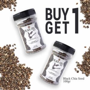 Buy 1 Get 1 Organic Black Chia Seeds ( Botol ) 100 Gr