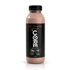 CORE Minuman Protein Putih Telur 500ml | 30g Protein | No Whey | Diet Gym Fitness - Dark Chocolate